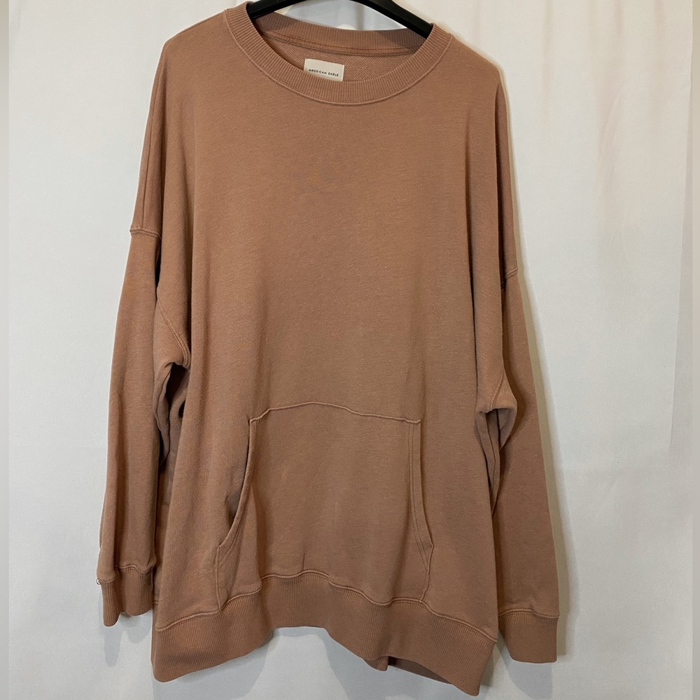 American Eagle Fleece front Pocket Crew Neck Sweatshirt